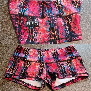 Fleo Passion Animal Low Rise Contour Shorts Size Small